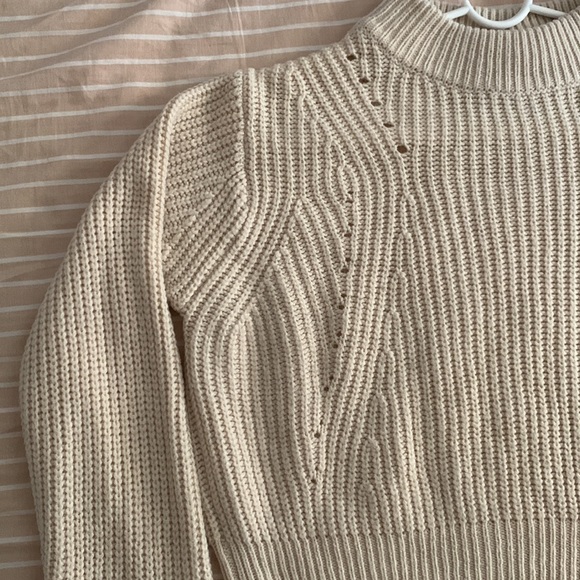 Kendall + Kylie Cropped Nude Sweater - Picture 2 of 3